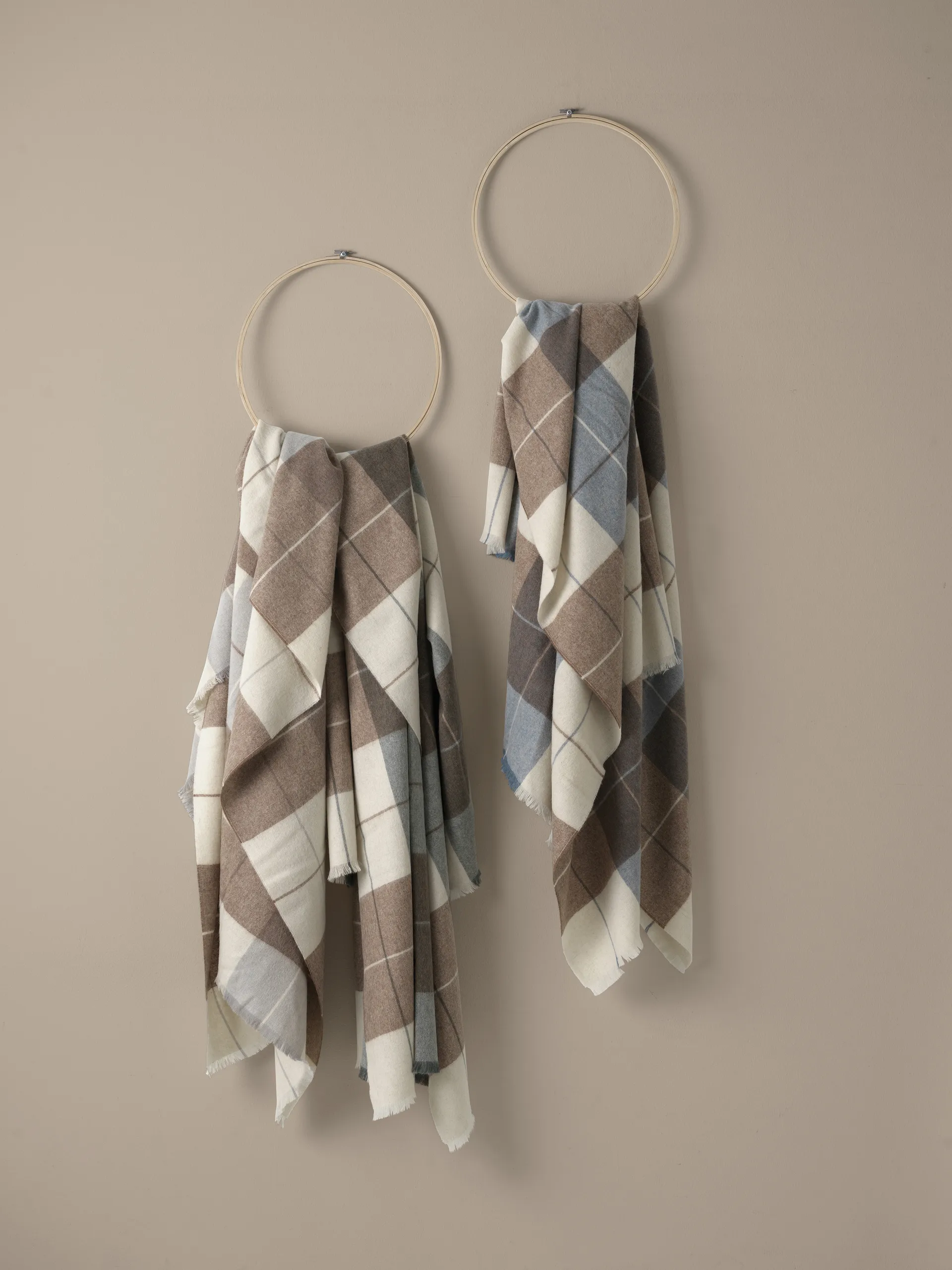 Manto Escocês 130x190 cm, Camel-Grey Elvang Denmark