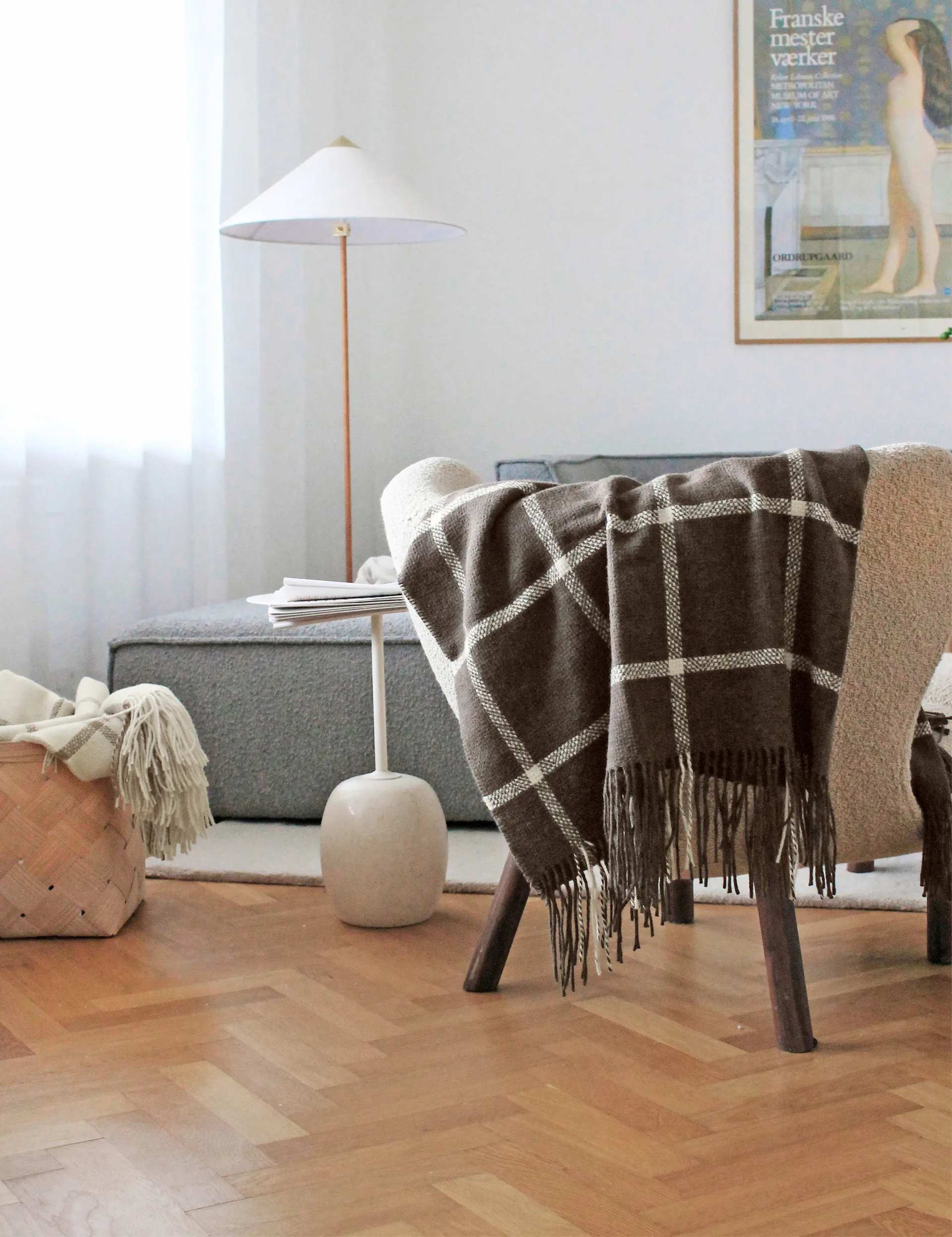 Tartan manta 130x190 cm, Mocca Elvang Denmark