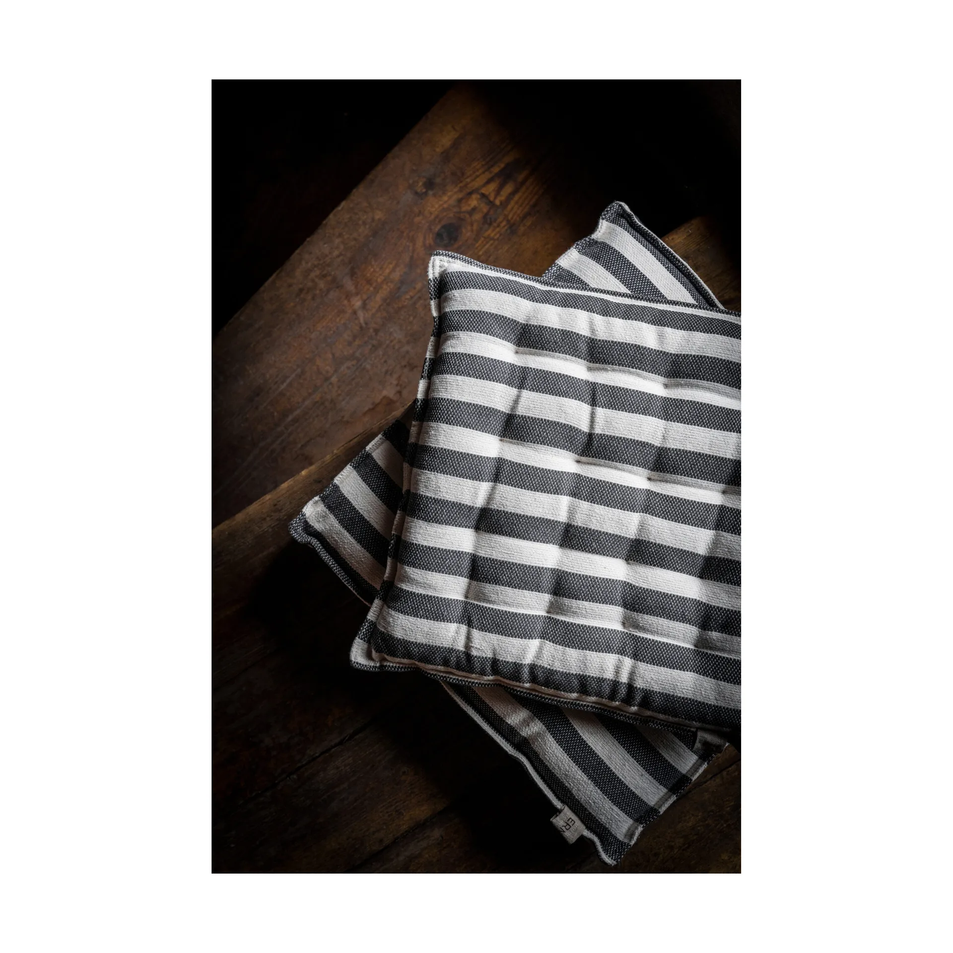 Almofada de assento Ernst 40x40cm, Branco natura-cinza escuro ERNST