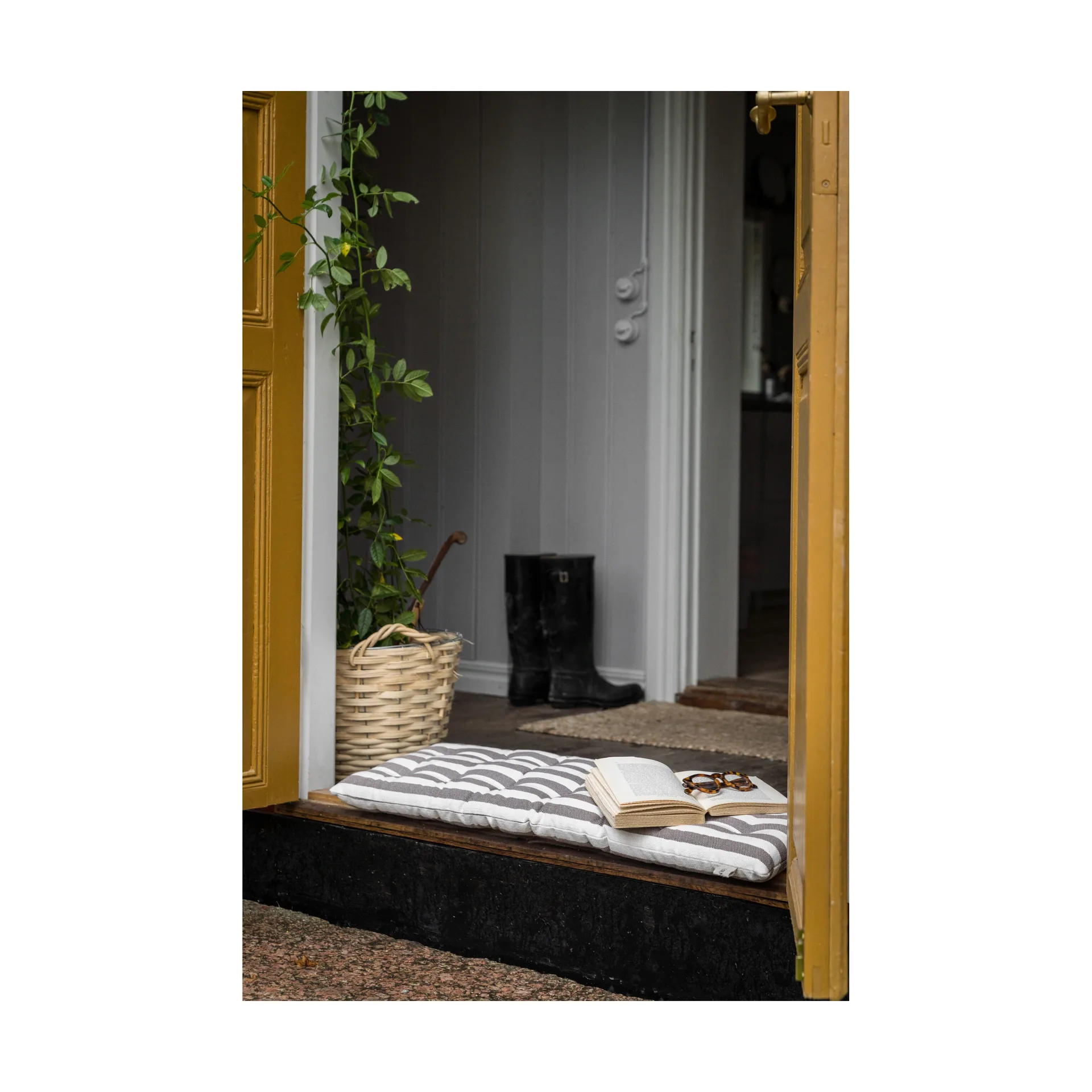 Almofada para escadas Ernst 30x100 cm, Toupeira-Branco natura ERNST