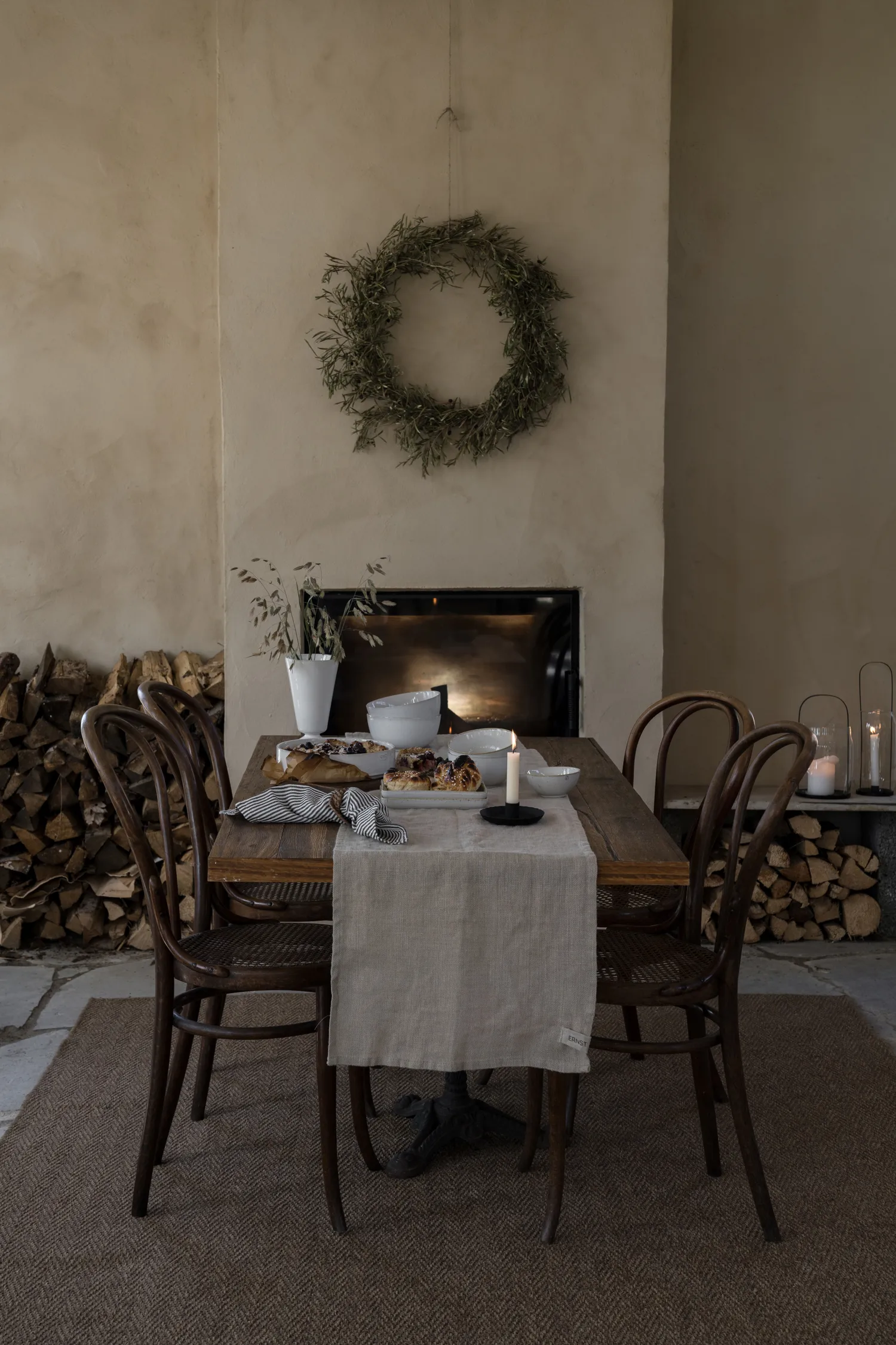 Caminho de mesa Ernst 45x150 cm, Natural ERNST