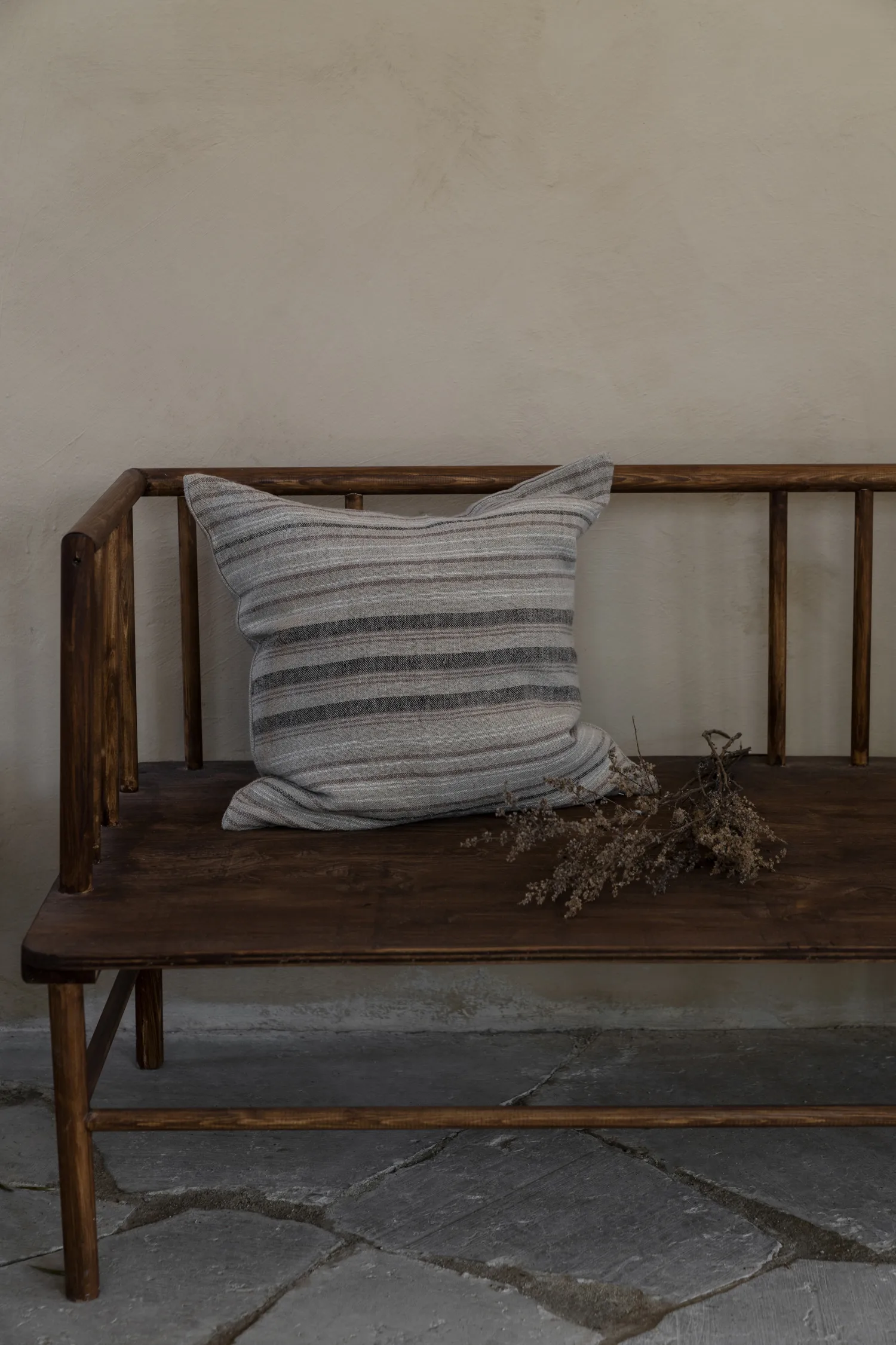 Capa de almofada de linho e juta Ernst, 50x50 cm ERNST