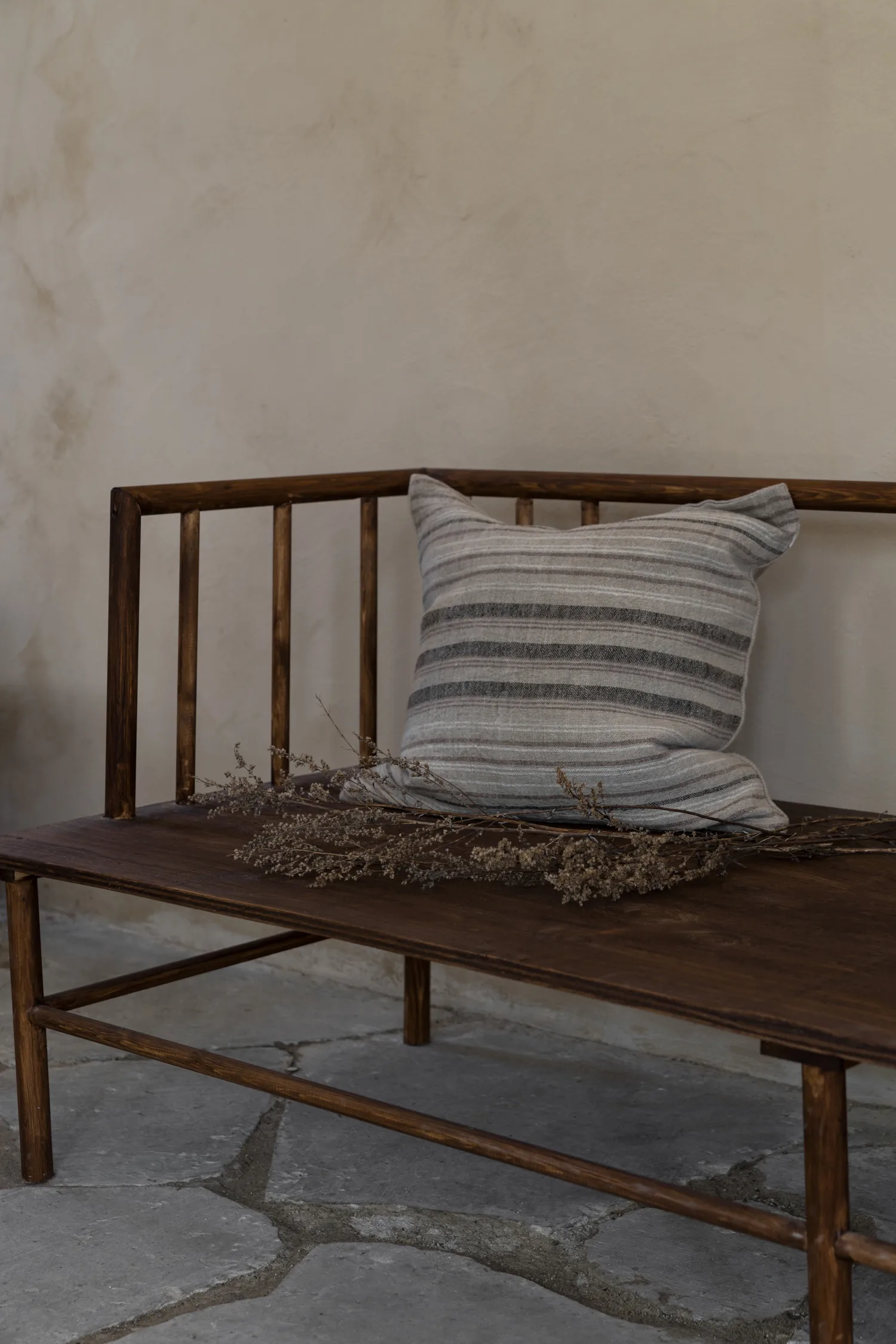 Capa de almofada de linho e juta Ernst, 50x50 cm ERNST