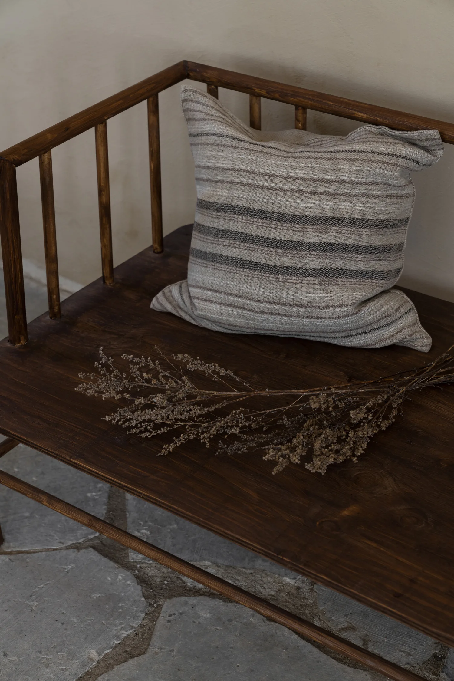 Capa de almofada de linho e juta Ernst, 50x50 cm ERNST