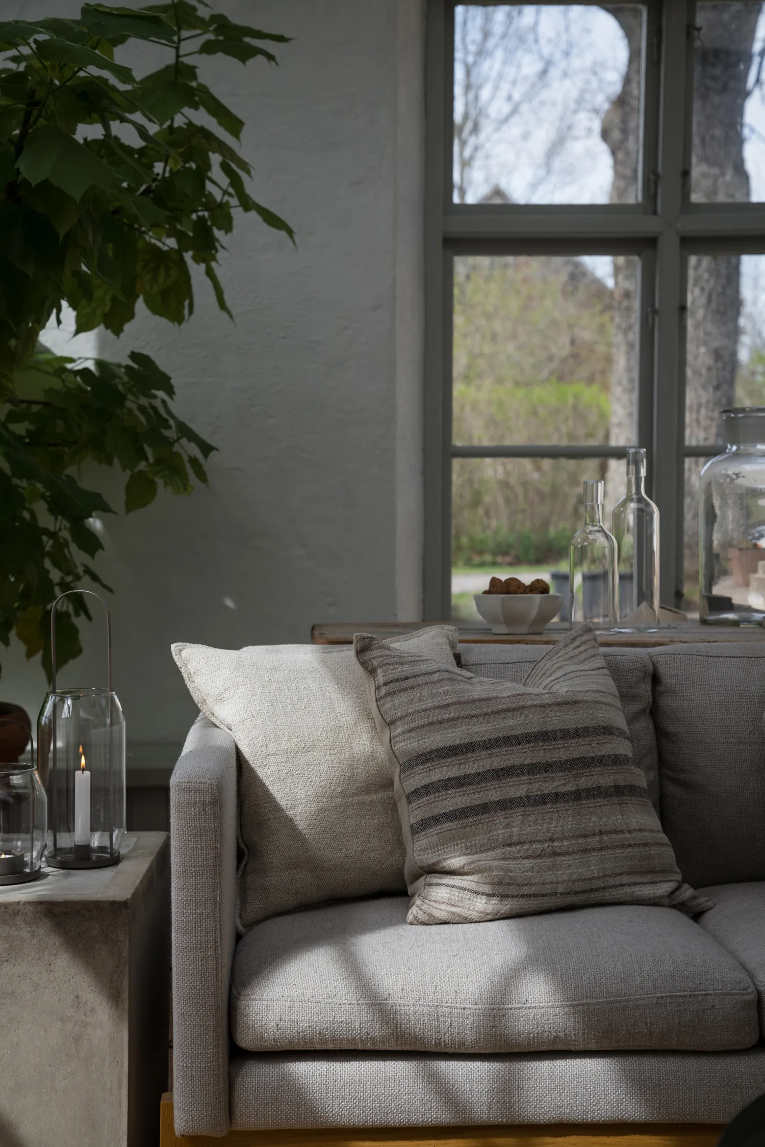 Capa de almofada de linho e juta Ernst, 60x60 cm ERNST