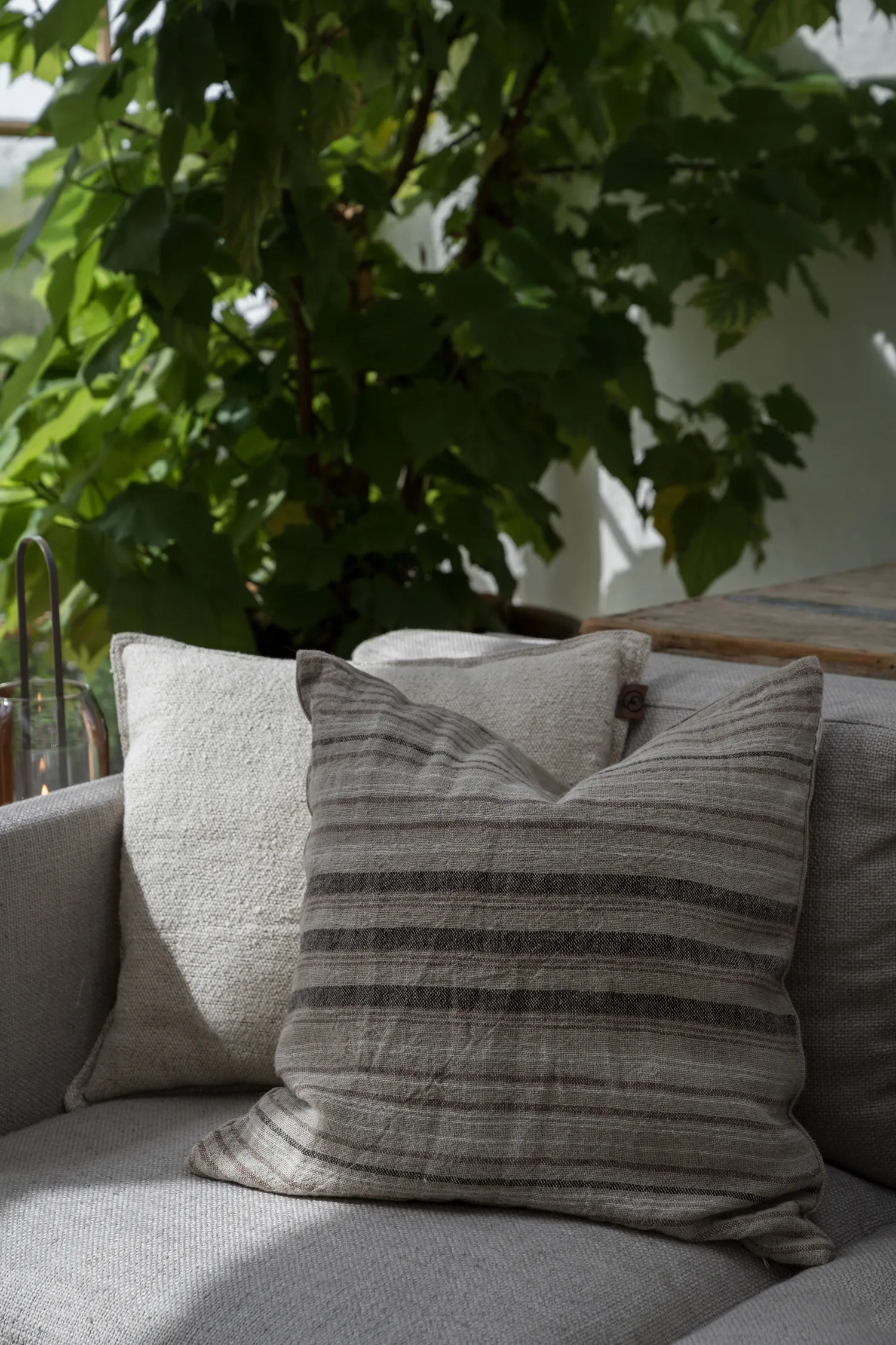 Capa de almofada de linho e juta Ernst, 60x60 cm ERNST