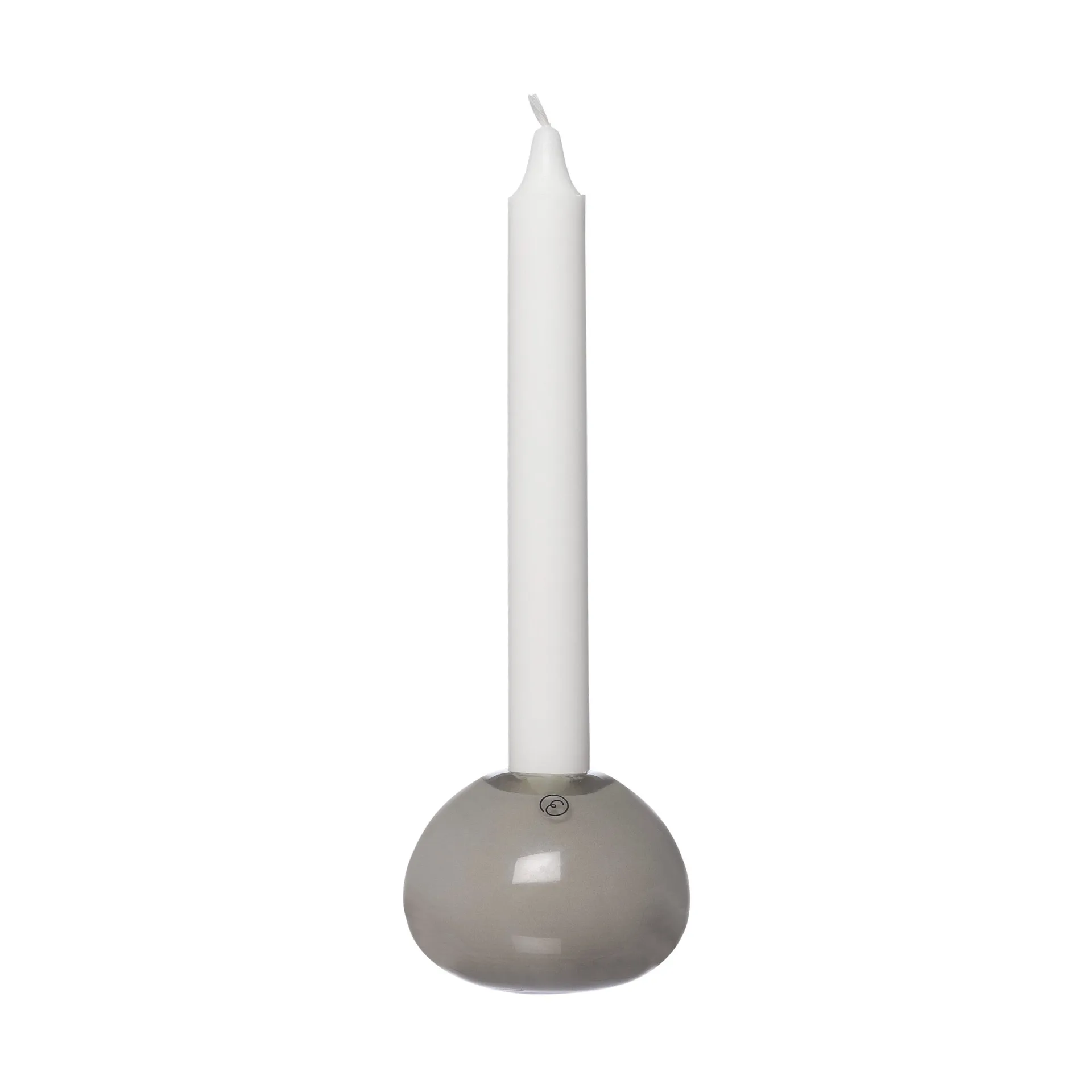 Castiçal Ernst vidro Ø7,5 cm , Cinza ERNST