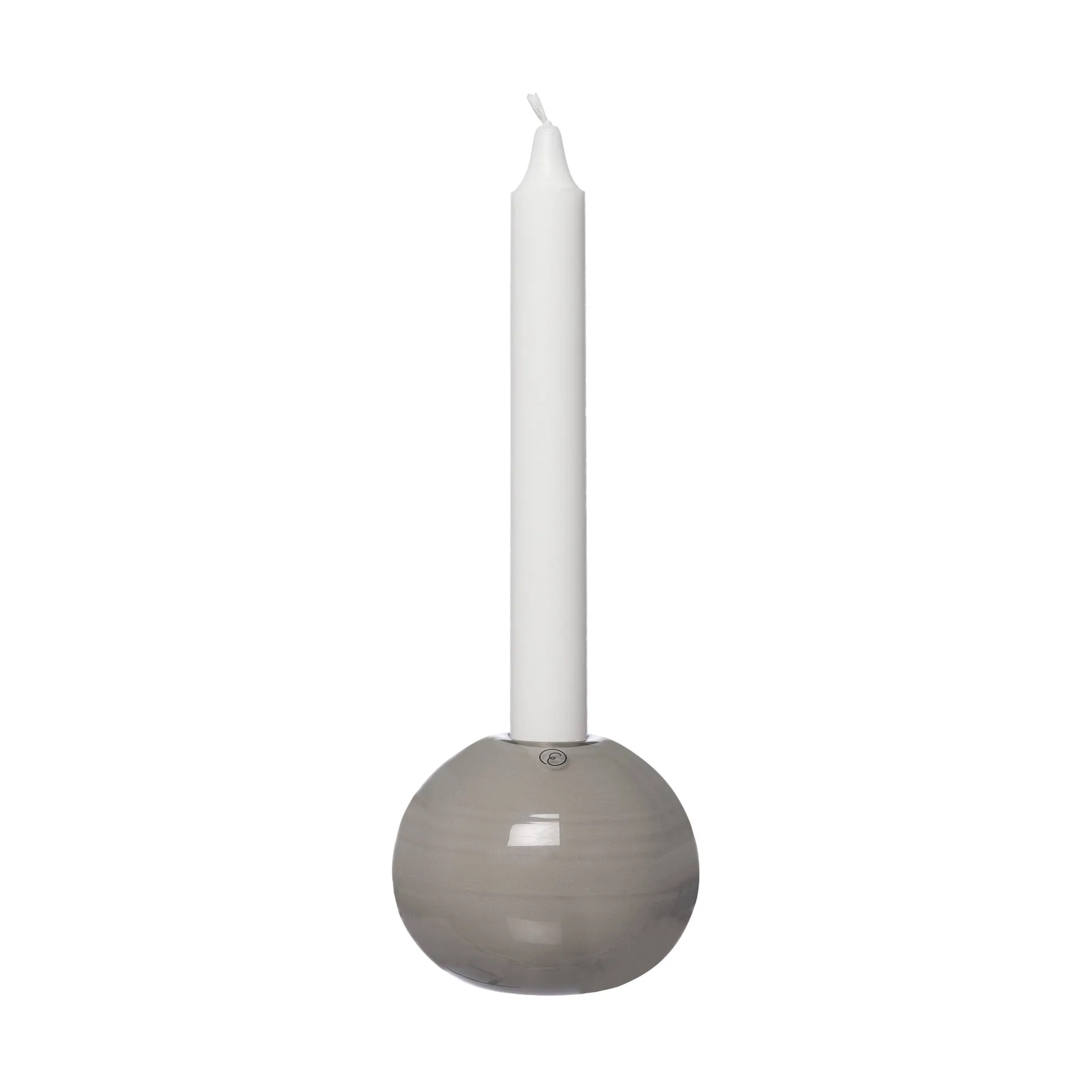 Castiçal Ernst vidro Ø9 cm , Cinza ERNST