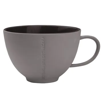 Chávena de chá Ernst com citação Enkla - dark grey - ERNST