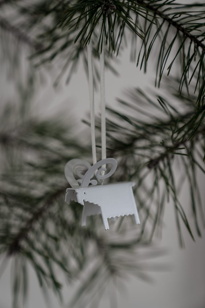 Enfeite de Natal Ernst cabra, 2 un., Branco 7 cm ERNST