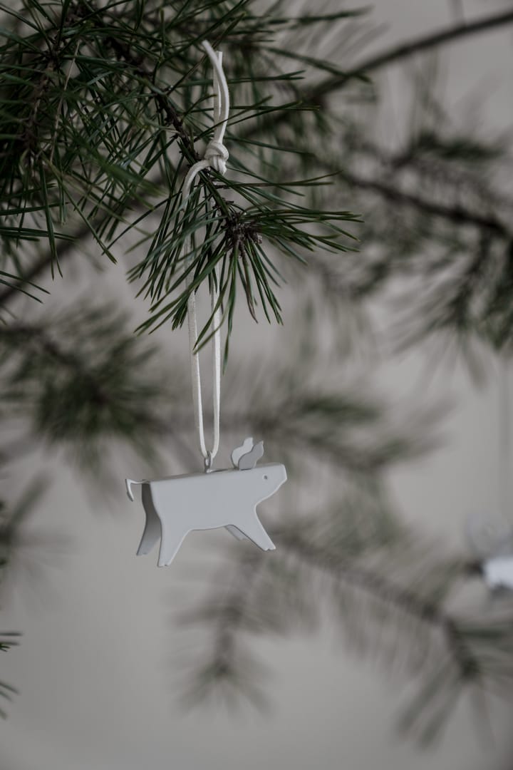 Enfeite de Natal Ernst porco, 2 un., Branco 7 cm ERNST