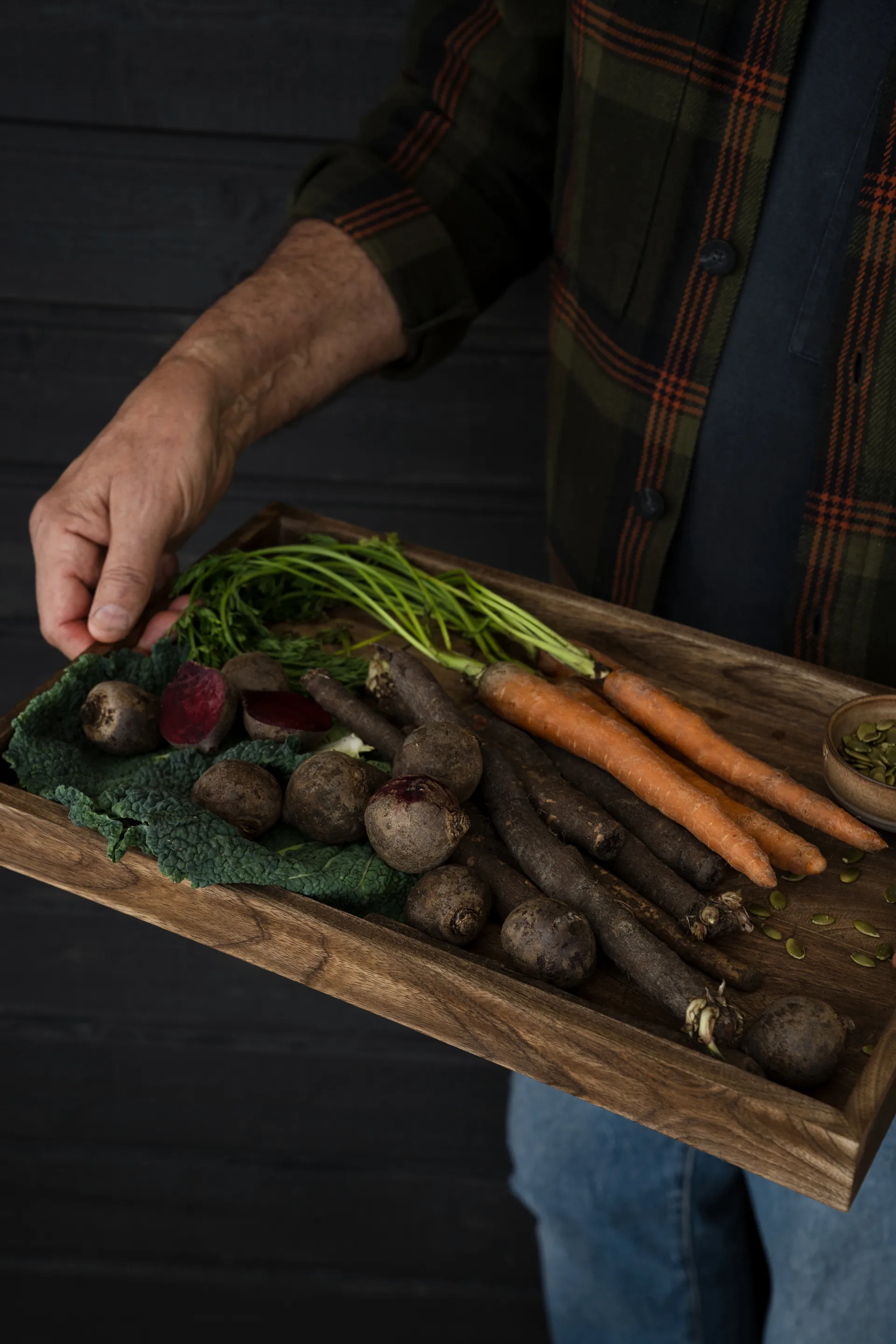 Ernst bandeja de servir 30x45 cm, Castanho escuro ERNST