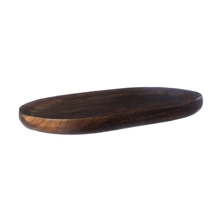 Ernst bandeja de servir oval 17x28 cm - Castanho escuro - ERNST