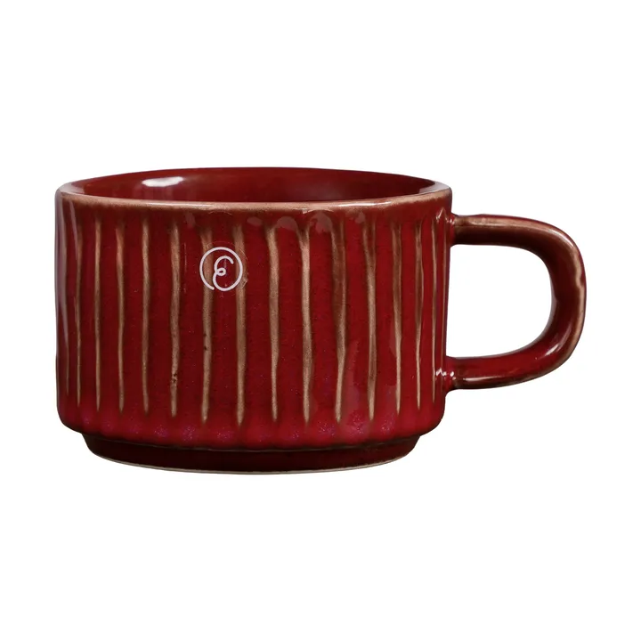 Ernst caneca de glögg com ranhuras pequena 10 cl - Vermelho - ERNST