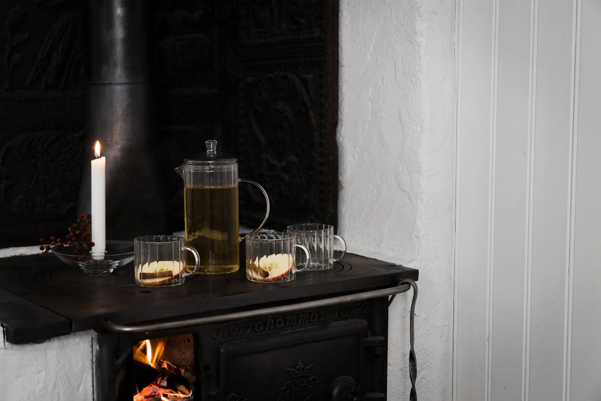 Ernst caneca de vidro estriada Ø8 cm, Claro ERNST