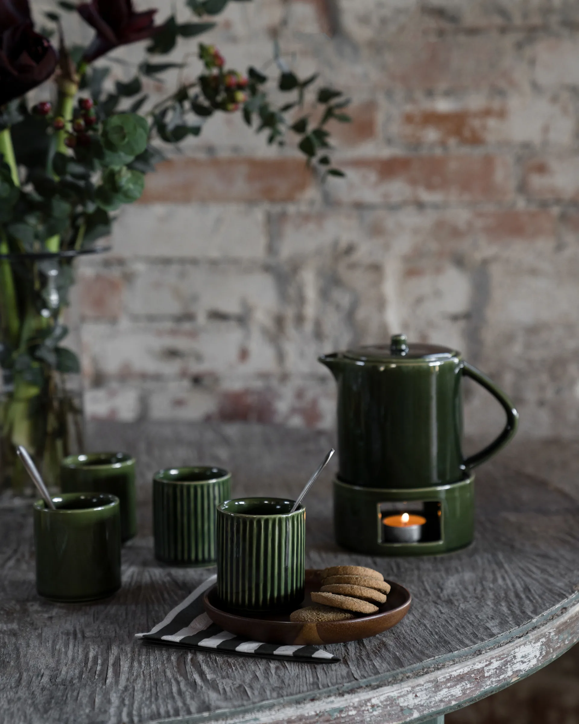 Ernst caneca sem asa estriada 19 cl, Verde ERNST