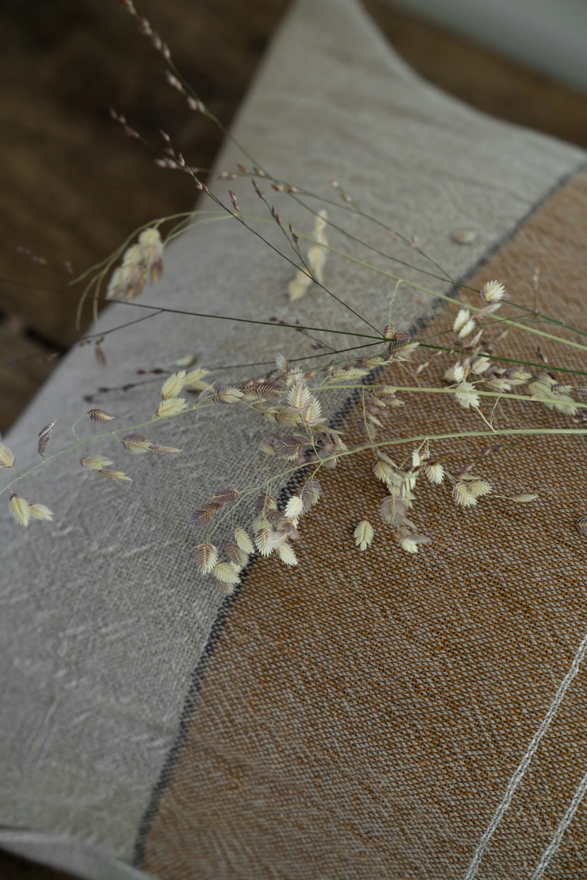 Ernst capa de almofada meio-linho 40x60 cm, Caramelo-natural ERNST