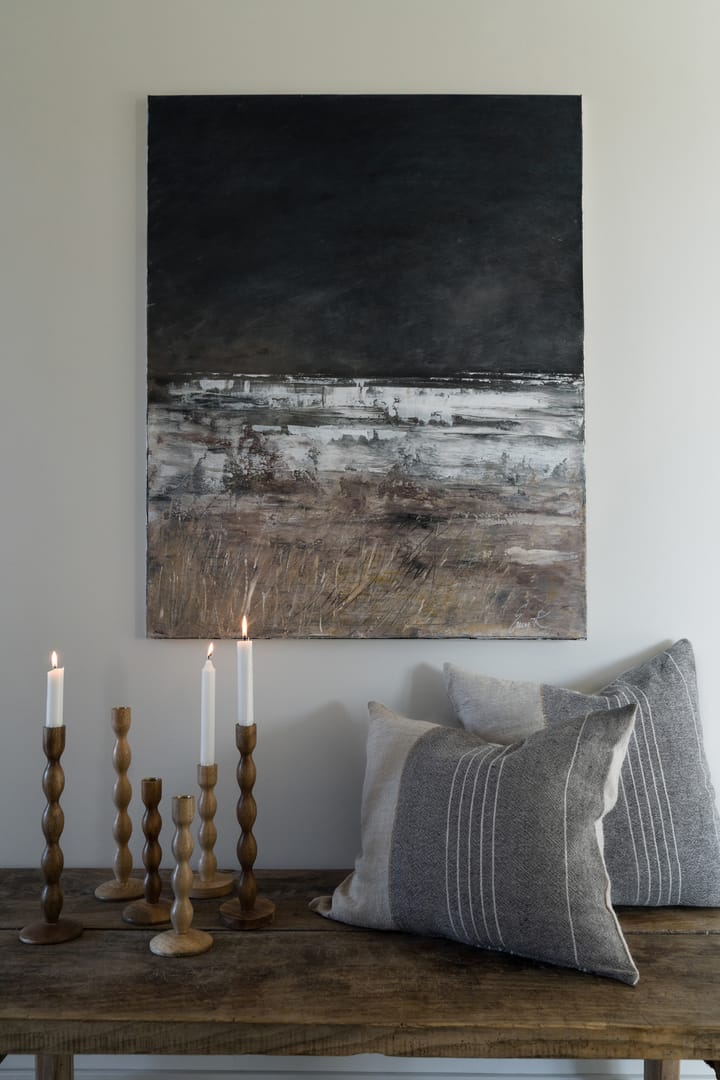 Ernst capa de almofada meio-linho 40x60 cm, Cinzento-natural ERNST