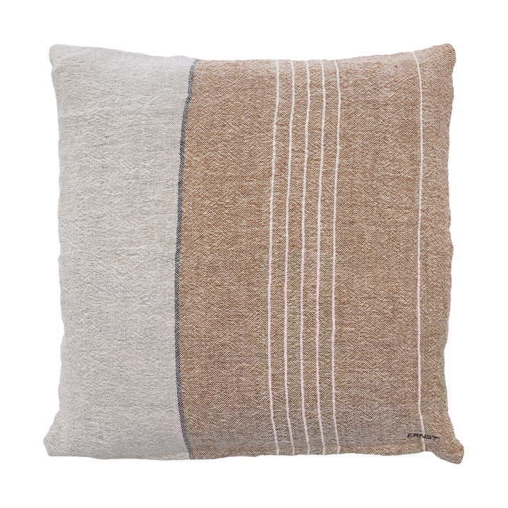 Ernst capa de almofada meio-linho 50x50 cm - Caramelo-naturaleza - ERNST