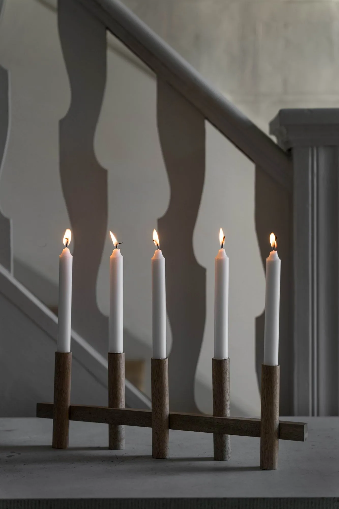 Ernst castiçal 5 velas, Madeira clara ERNST