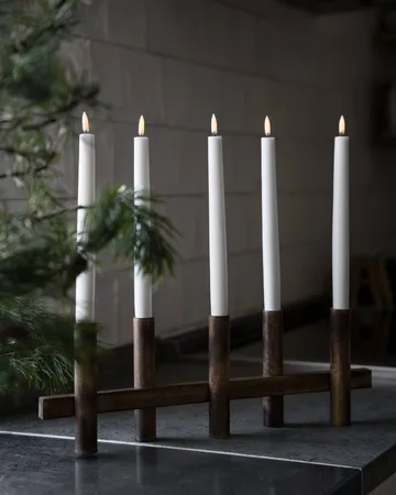 Ernst castiçal 5 velas - Madeira escura - ERNST