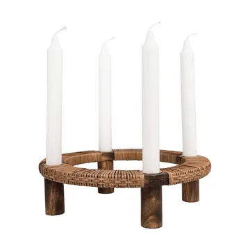 Ernst castiçal redondo para 4 velas - Madeira escura - ERNST