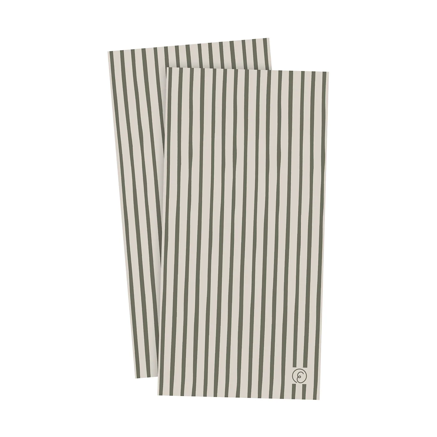 Ernst guardanapo com riscas 10x20 cm 20 unidades, Verde-cinza claro ERNST
