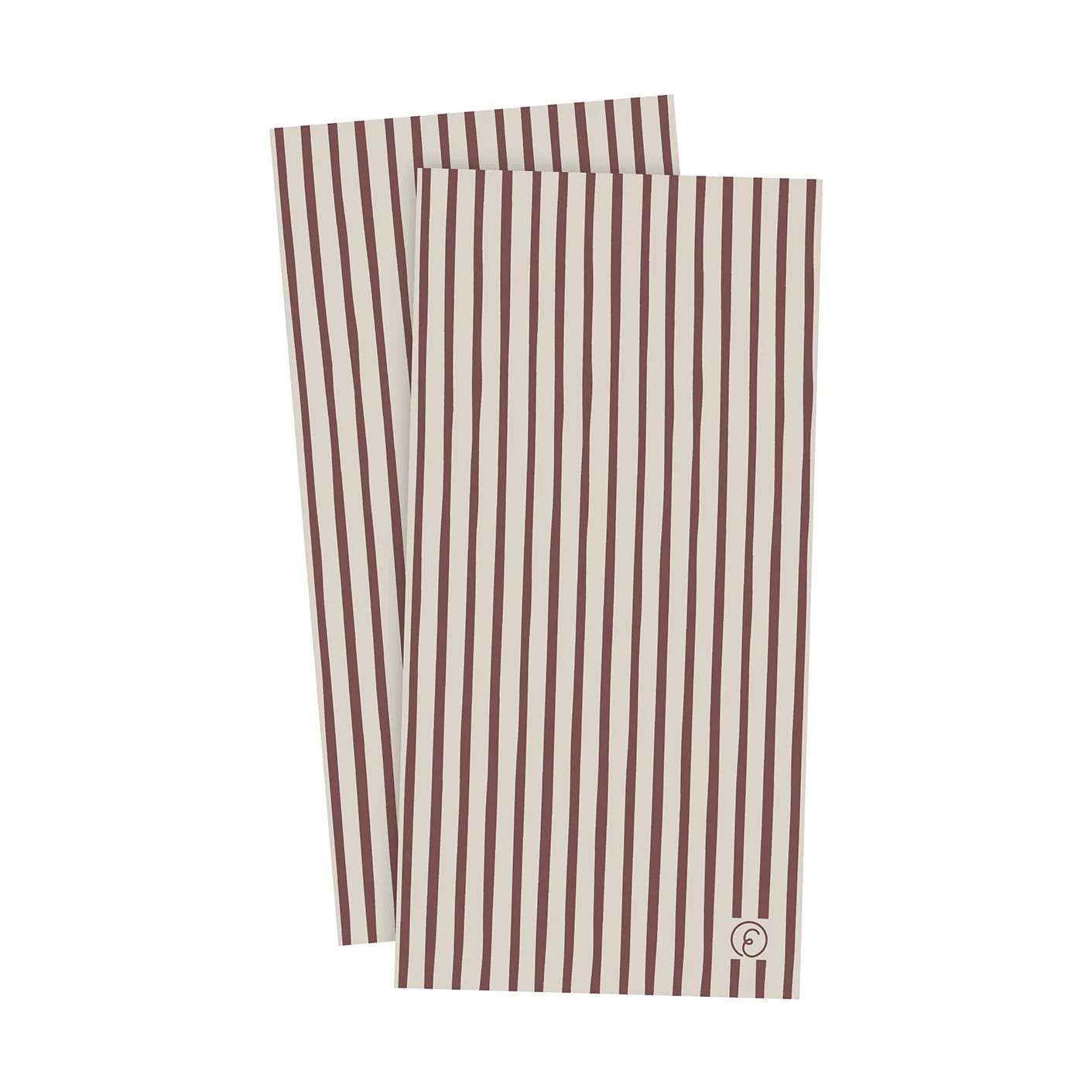 Ernst guardanapo com riscas 10x20 cm 20 unidades, Vermelho-cinza claro ERNST