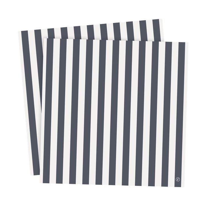 Ernst guardanapo com riscas 33x33 cm 20 unidades - Azul-branco - ERNST