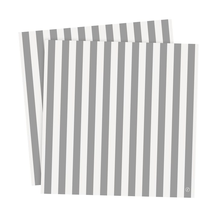 Ernst guardanapo com riscas 33x33 cm 20 unidades - Branco-riscas cinzentas - ERNST