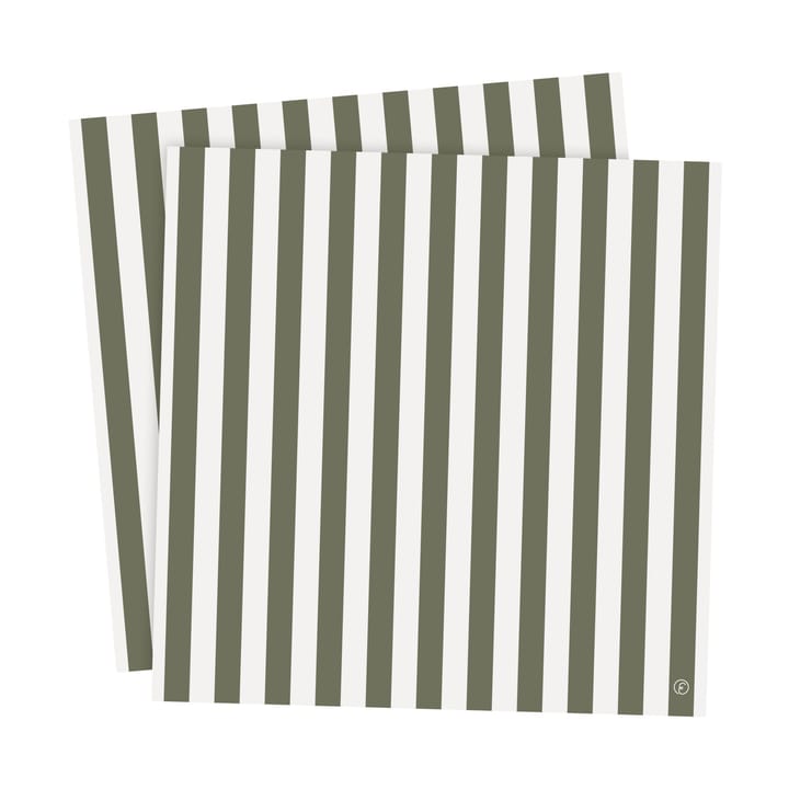 Ernst guardanapo com riscas 33x33 cm 20 unidades, Verde-branco ERNST