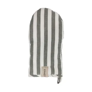 Ernst luva de forno às riscas largas - Verde-branco - ERNST