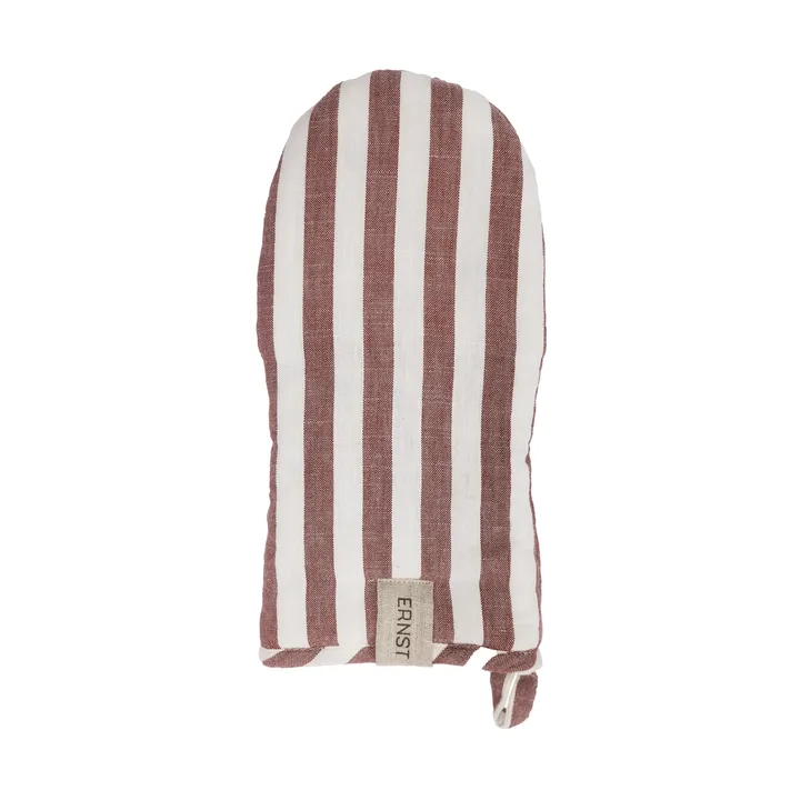 Ernst luva de forno às riscas largas - Vermelho-branco - ERNST