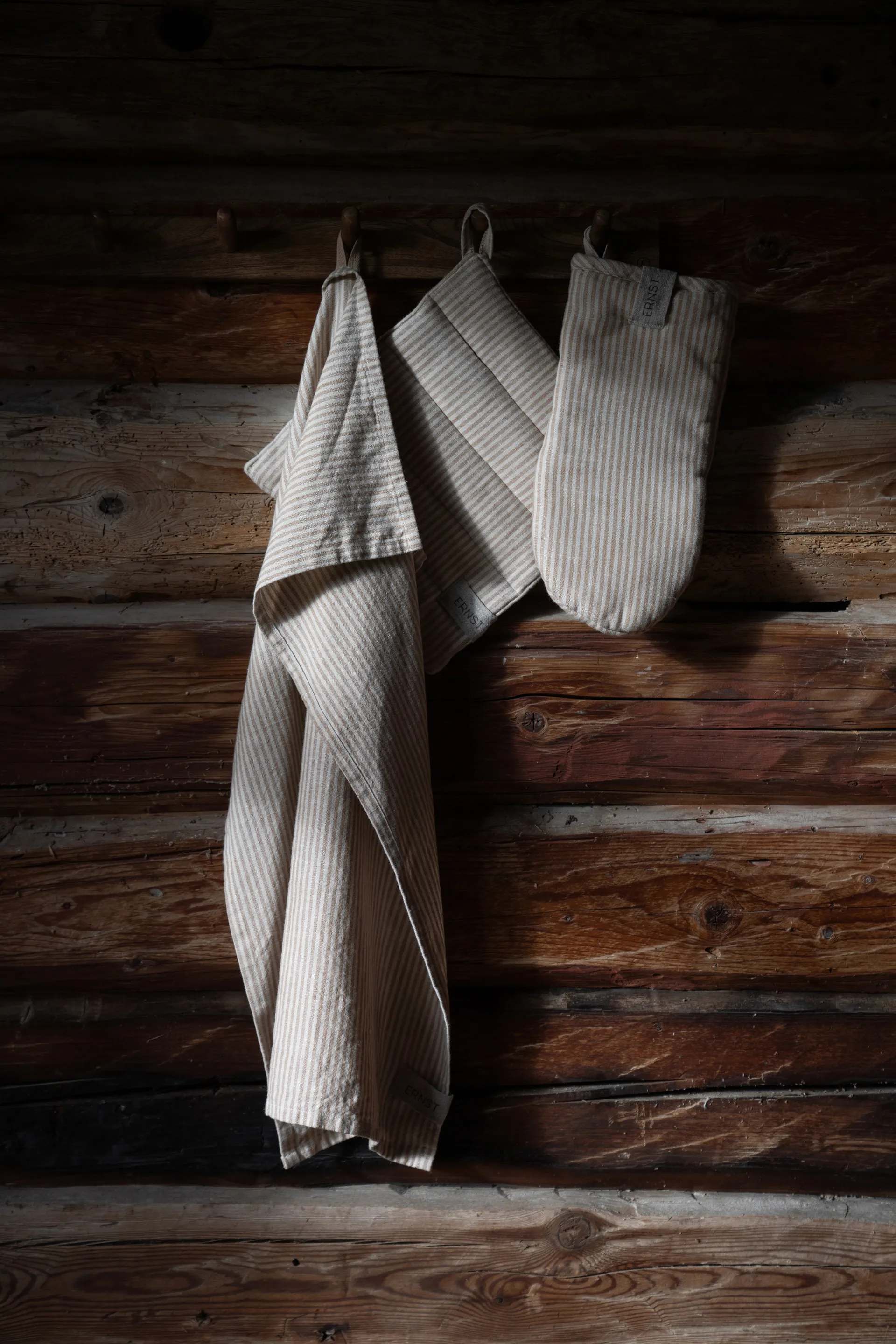 Ernst luva de forno riscas, Kola-bege ERNST