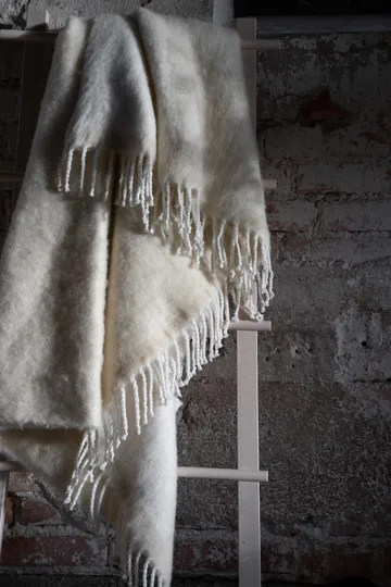 Ernst manta com franjas 130x170 cm - Natural branco - ERNST