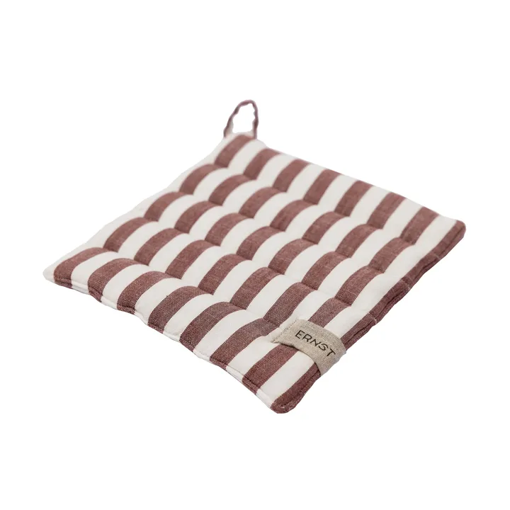 Ernst pega de forno às riscas largas 23x25 cm - Vermelho-branco - ERNST
