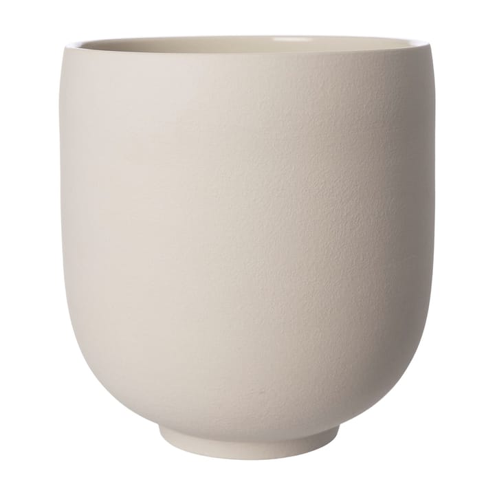 Ernst pote de flores sobre pé natural branco - H28 cm Ø26 cm - ERNST