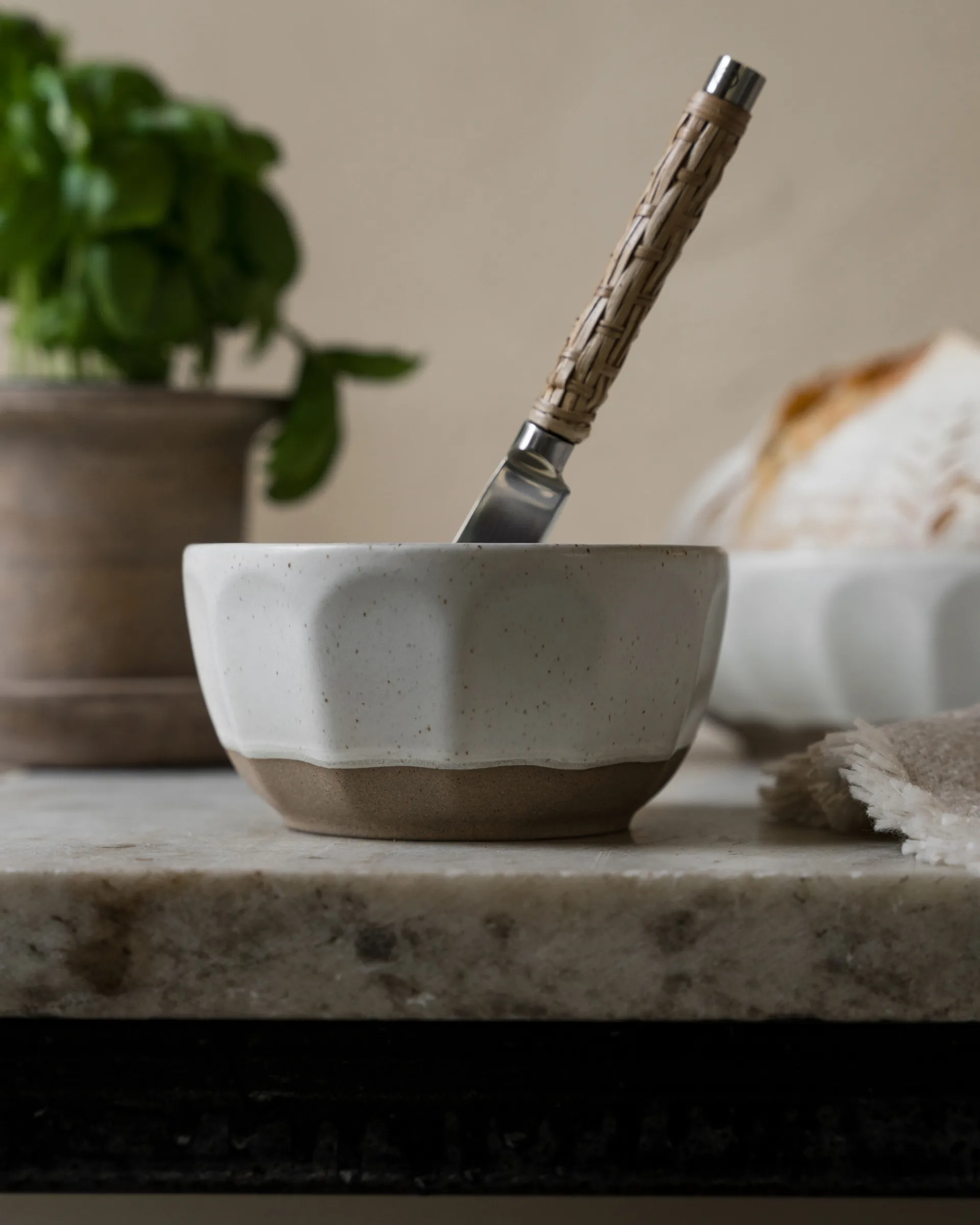 Ernst tigela em grés, Branco-natural, Ø12 cm ERNST