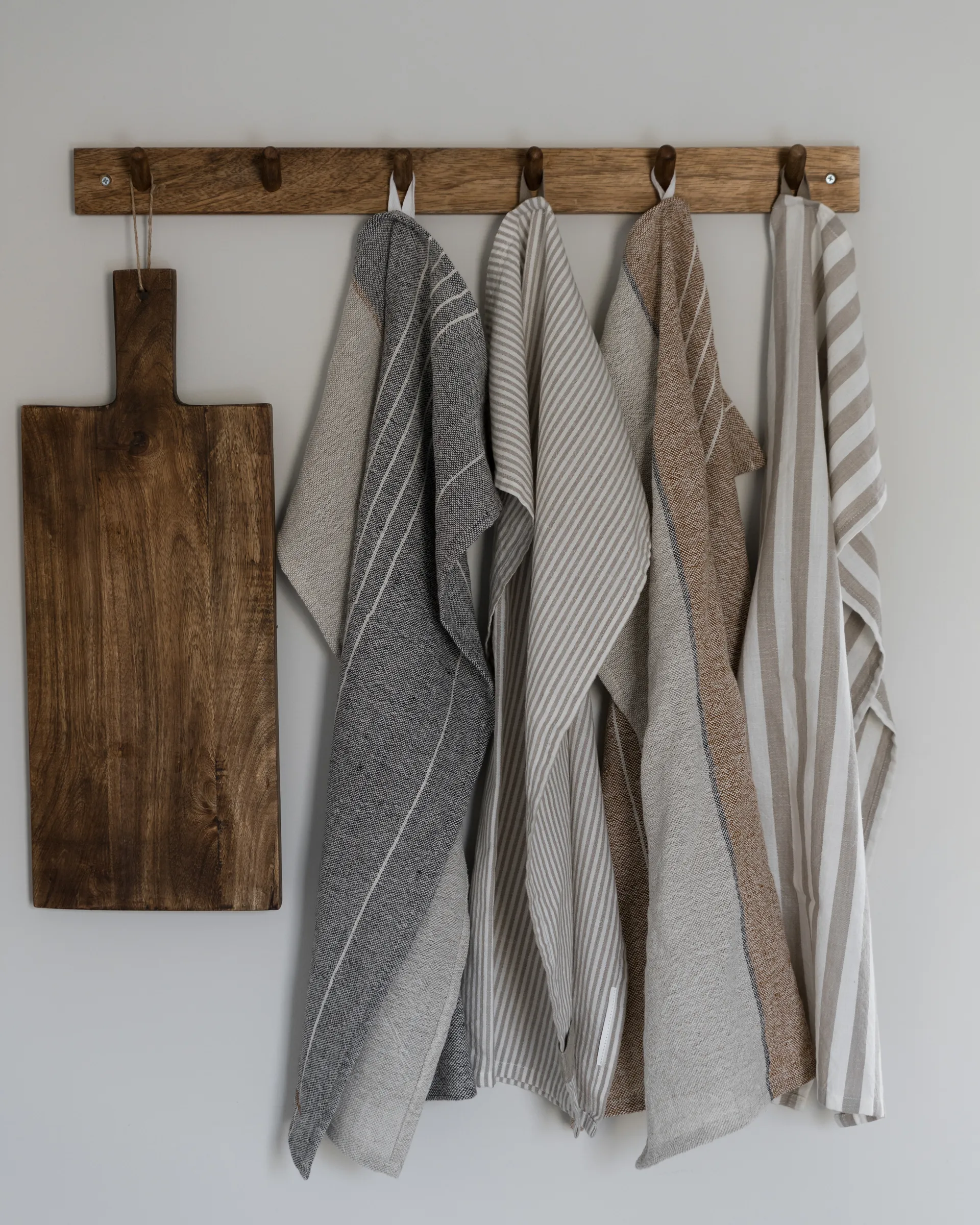 Ernst toalha de cozinha às riscas longas 47x70 cm, Bege-risca branca ERNST