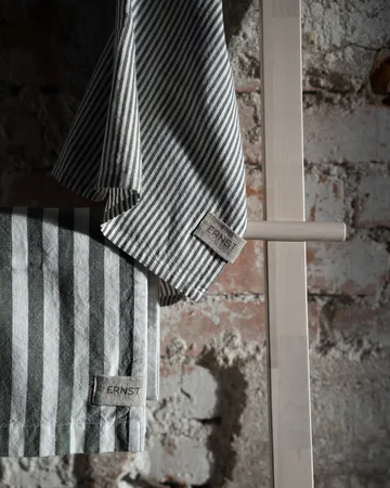 Ernst toalha de cozinha às riscas longas 47x70 cm - Sálvia, branca - ERNST