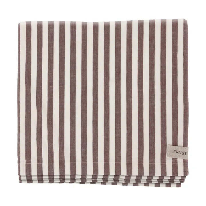 Ernst toalha de mesa às riscas 145x300 cm - Vermelho-branco - ERNST
