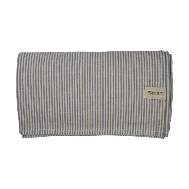 Ernst toalha de mesa às riscas finas 145x300 cm - Azul-branco - ERNST