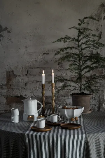 Ernst toalha de mesa às riscas finas 145x300 cm - Verde-bege - ERNST