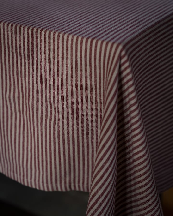 Ernst toalha de mesa com listras finas 145x300 cm, Vermelho-bege ERNST