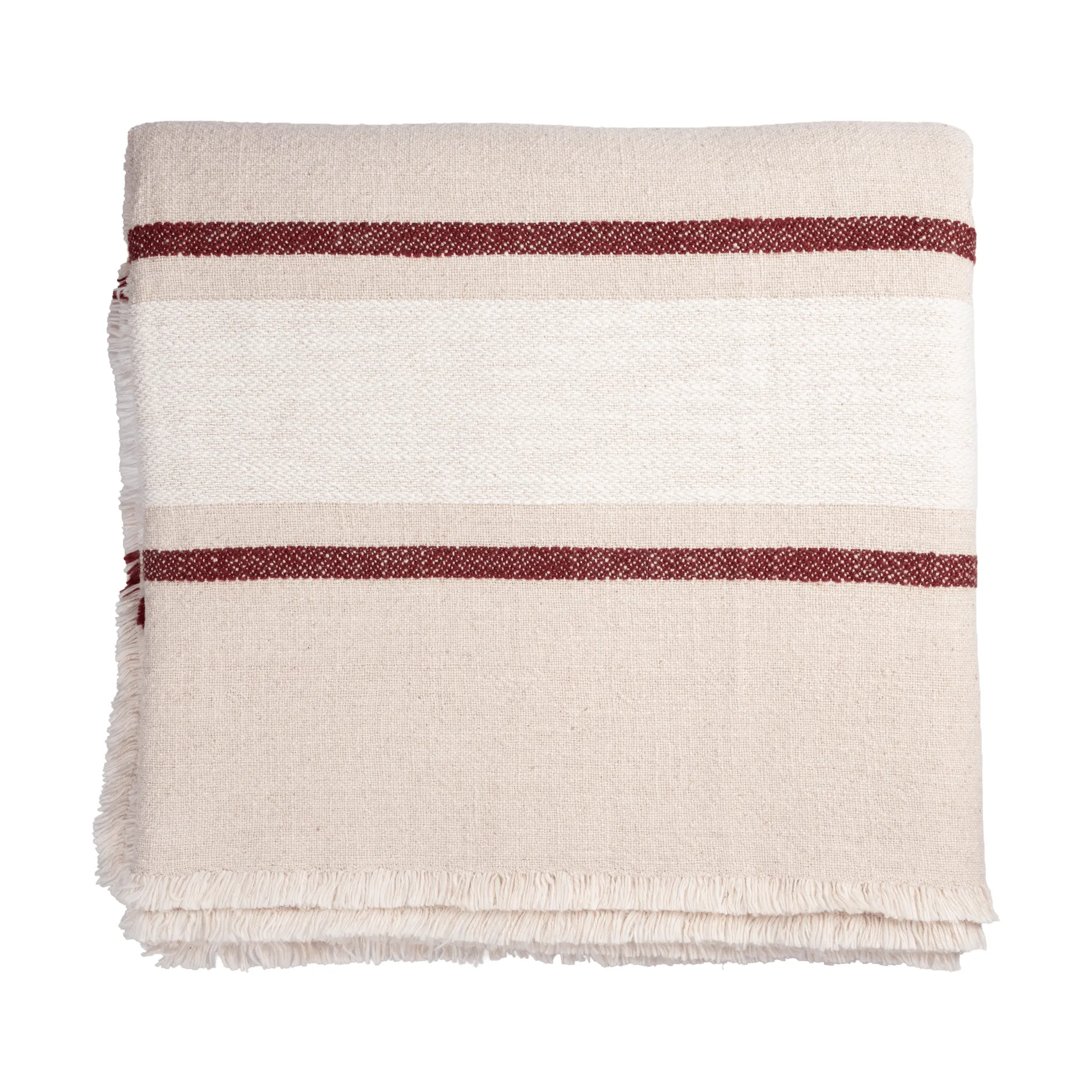 Ernst toalha de mesa, Natural-branco-vermelho, 145x300 cm ERNST