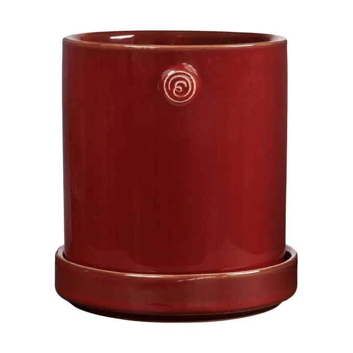 Ernst vaso com pires - Vermelho, Ø10x11 cm - ERNST