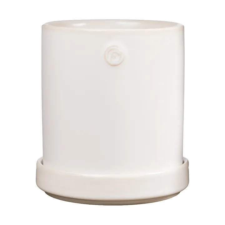 Ernst vaso com prato - Branco, Ø13x13 cm - ERNST