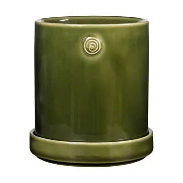 Ernst vaso com prato - Verde, Ø13x13 cm - ERNST
