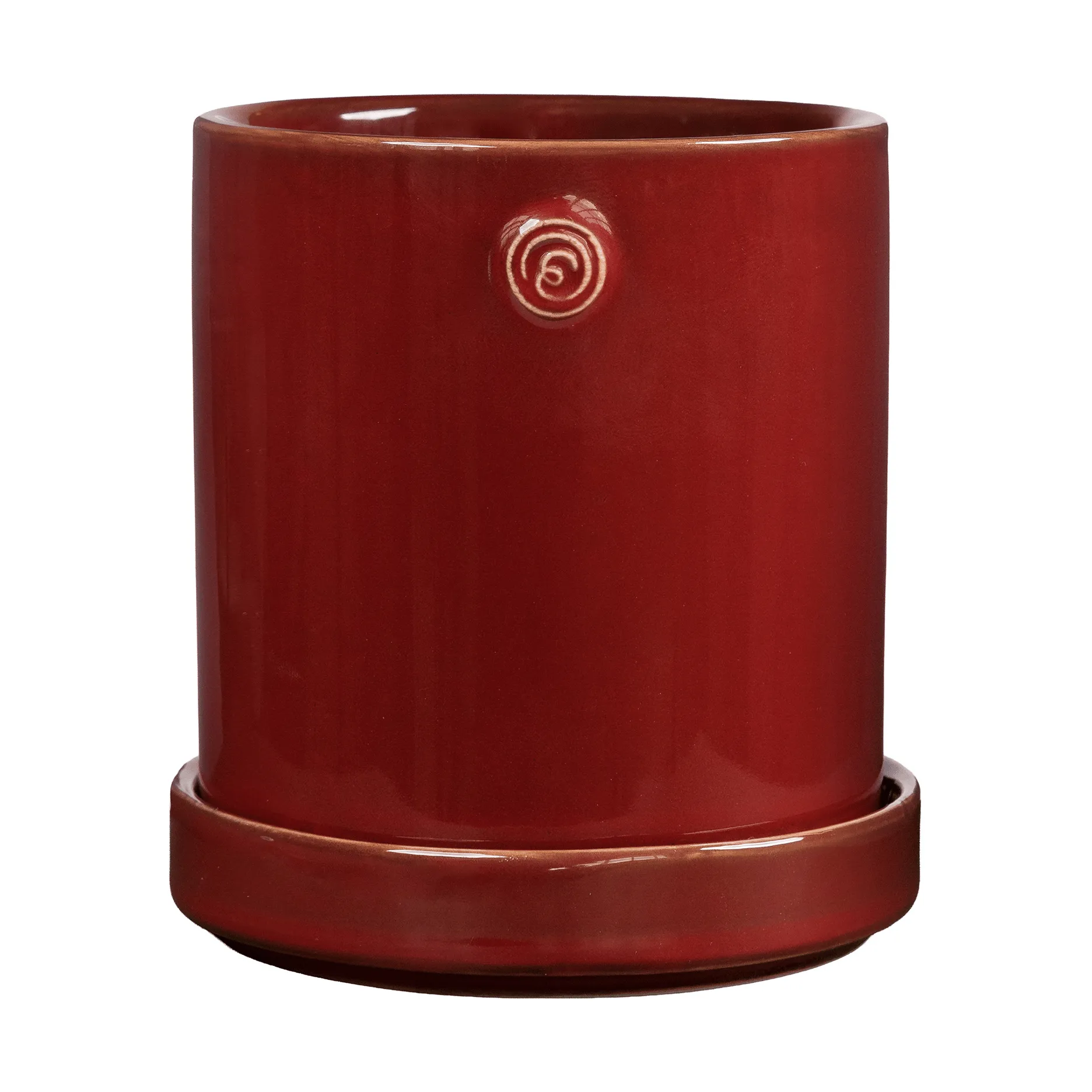Ernst vaso com prato, Vermelho, Ø10x11 cm ERNST