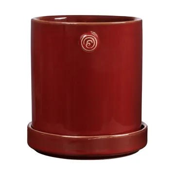 Ernst vaso com prato - Vermelho, Ø10x11 cm - ERNST